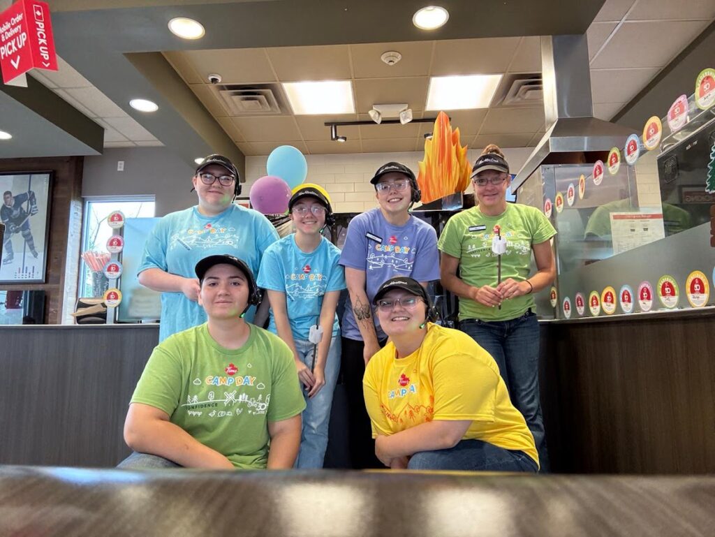 A group of Tim Horton's employees